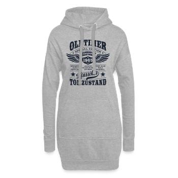 Oldtimer Baujahr 1965 - Geburtstag - Geschenk - Hoodie-Kleid - Grau meliert - Vorne