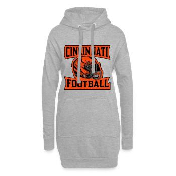 Cincinnati Football Emblem - Hoodie-Kleid - Grau meliert - Vorne