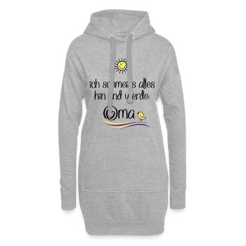 Oma werden - Hoodie-Kleid - Grau meliert - Vorne