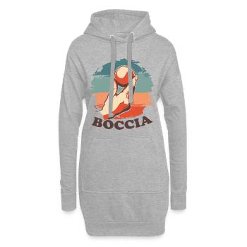 Joueur de boccia Vêtements avec balles de pétanque Boccia - Sweat-shirt à capuche long Femme - gris chiné - Devant