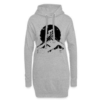 Mountainbiking Radfahrer - Hoodie-Kleid - Grau meliert - Vorne