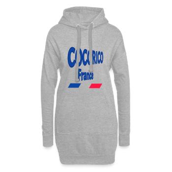 cocorico france - Sweat-shirt à capuche long Femme - gris chiné - Devant