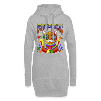PSYCATDELIC - Hoodie-Kleid - Grau meliert - Vorne