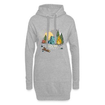 Aventure en Plein Air Motif Nature - Sweat-shirt à capuche long Femme - gris chiné - Devant