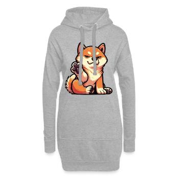 Shiba Inu Shiba propriétaire Shiba lover Shiba inus - Sweat-shirt à capuche long Femme - gris chiné - Devant