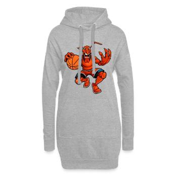 Hummer Basketball - Hoodie-Kleid - Grau meliert - Vorne