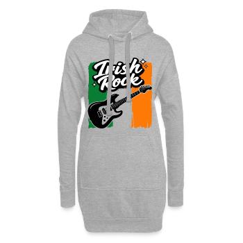 E-Gitarre St Patrick Flagge Rock Geschenk - Hoodie-Kleid - Grau meliert - Vorne
