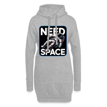 Besoin d’astronaute spatial - Sweat-shirt à capuche long Femme - gris chiné - Devant