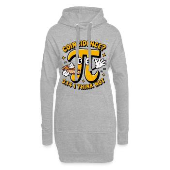 Pi Day Coincidence 3.14 Math Cake Design - Hoodie Dress - heather grey - Front