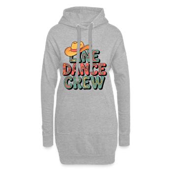 Line Dance Crew Retro - Hoodie-Kleid - Grau meliert - Vorne