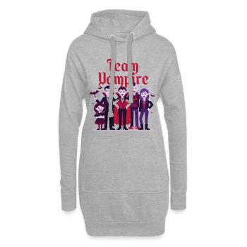 Team Vampire Family - Hoodie-Kleid - Grau meliert - Vorne