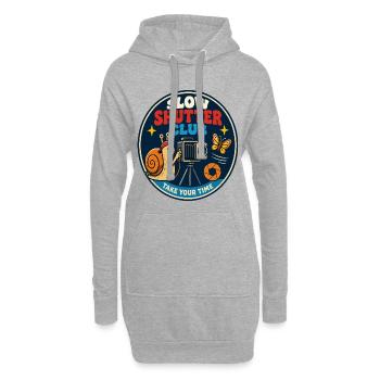 Slow Shutter Club for Photography Fans - Hoodie Dress - heather grey - Front