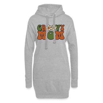Retro Groovy Mom Matching Family Baby Shower - Sweat-shirt à capuche long Femme - gris chiné - Devant