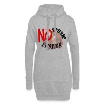 No music no émotion - Sweat-shirt à capuche long Femme - gris chiné - Devant