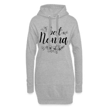 Beste Nonna. Nonna Geschenk - Hoodie-Kleid - Grau meliert - Vorne
