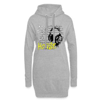 House DJ Music House - Hoodie-Kleid - Grau meliert - Vorne
