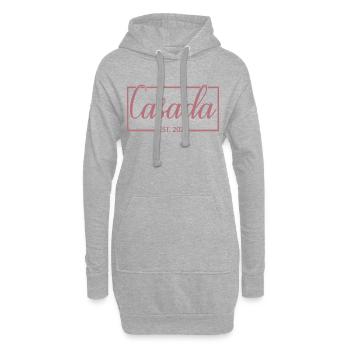 2022 Hochzeitstag verheiratete Frauen - Hoodie-Kleid - Grau meliert - Vorne