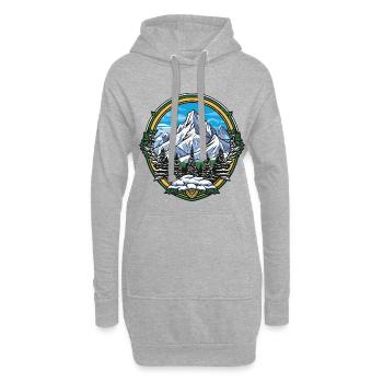 Eisberge Bergsteigen Schild - Hoodie-Kleid - Grau meliert - Vorne