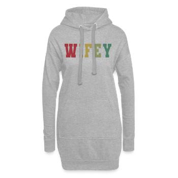 Retro Wifey Matching Paar Hochzeitsfeier Ehe - Hoodie-Kleid - Grau meliert - Vorne