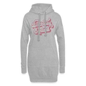 Birthday Squad Matching Gruppe Geburtstagsfeier Geschenk - Hoodie-Kleid - Grau meliert - Vorne