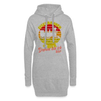 Lokführer Dampflok Eisenbahner Eisenbahn Lok Bahn - Hoodie-Kleid - Grau meliert - Vorne