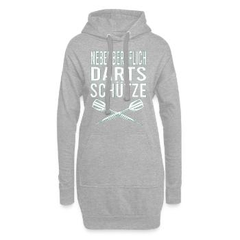 Dartfans Dartboard Treffsicher Dart Champion Darts - Hoodie-Kleid - Grau meliert - Vorne