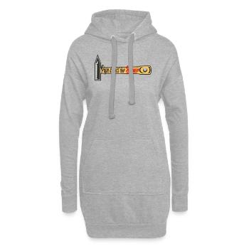 Vatertag Geschenk Papa du bist der Hammer Vater - Hoodie-Kleid - Grau meliert - Vorne