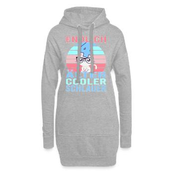 4 Jahre 4. Geburtstag Katze Kätzchen Mietze Miau - Hoodie-Kleid - Grau meliert - Vorne