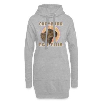 Wasserschwein Capybara Fan Club Cappybara Fans - Hoodie-Kleid - Grau meliert - Vorne