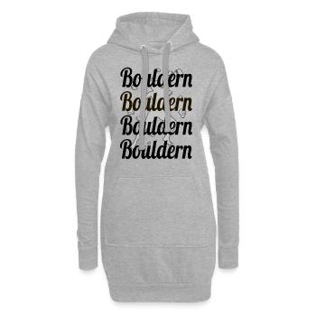 Boulder Bouldern Klettern Boulderer Bouldering - Hoodie-Kleid - Grau meliert - Vorne