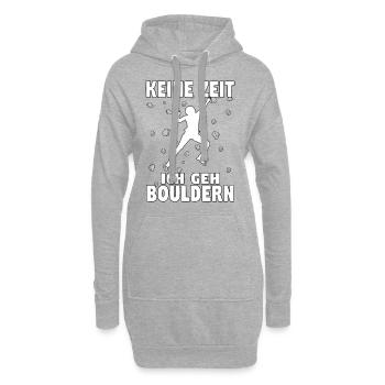 Bouldern Boulder Klettern Boulderer Bouldering - Hoodie-Kleid - Grau meliert - Vorne