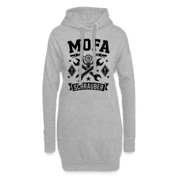 Mobylette, Mobylette, Mobylette, Cadeau, Mobylette, - Sweat-shirt à capuche long Femme - gris chiné - Devant