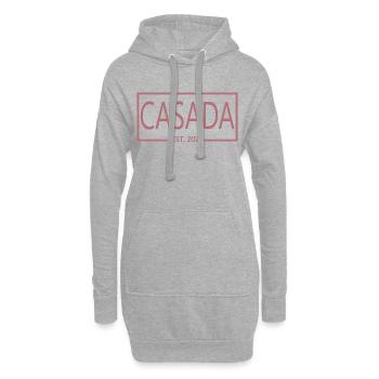 2022 Hochzeitstag verheiratete Frauen - Hoodie-Kleid - Grau meliert - Vorne