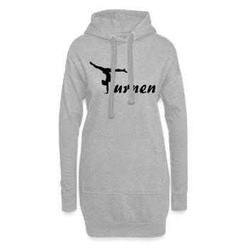 Turnen, Turnerin - Hoodie-Kleid - Grau meliert - Vorne