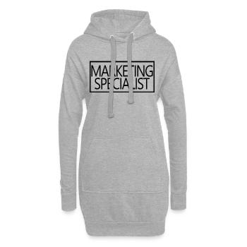 Marketingspezialist stolzer diplomierter Marketer - Hoodie-Kleid - Grau meliert - Vorne