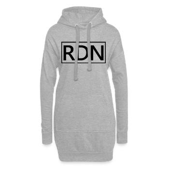 RDN fier diététiste nutritionniste - Sweat-shirt à capuche long Femme - gris chiné - Devant