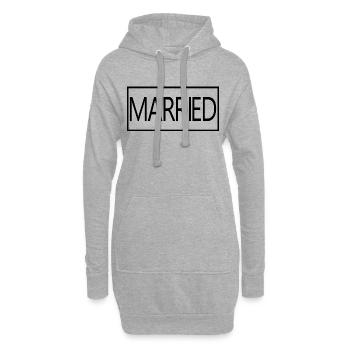 Verheiratetes passendes Paar Männer & Frauen Hochzeitstag - Hoodie-Kleid - Grau meliert - Vorne