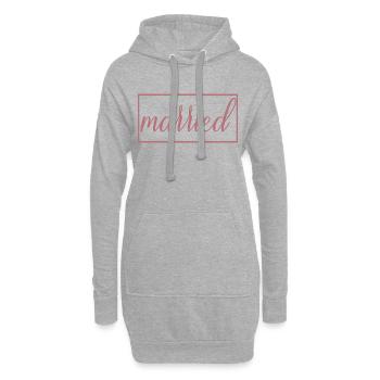 Verheiratetes passendes Paar Männer & Frauen Hochzeitstag - Hoodie-Kleid - Grau meliert - Vorne