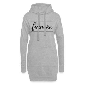 Verlobte passende Verlobung Hochzeit Flitterwochen - Hoodie-Kleid - Grau meliert - Vorne