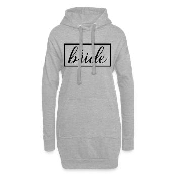 Fiançailles de couple de mariage assorties Lune de miel - Sweat-shirt à capuche long Femme - gris chiné - Devant