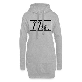 Mrs. Matching Couple Engagement Wedding Honeymoon - Hoodie Dress - heather grey - Front