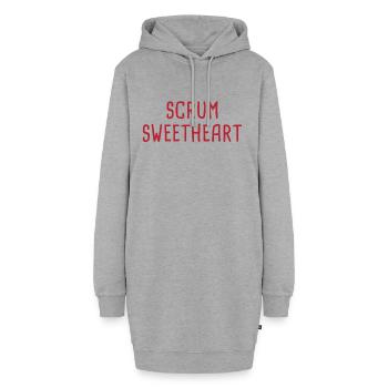 Scrum Master Saint-Valentin Chérie - Sweat-shirt à capuche long Femme - gris chiné - Devant
