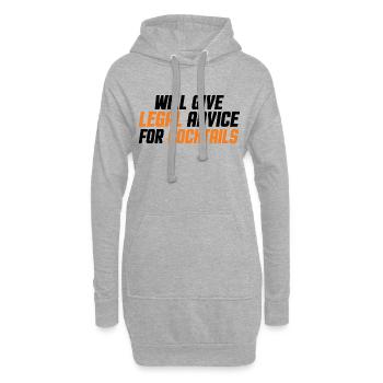 Lustiger Anwalt Anwalt Zitat & Cocktails Liebhaber - Hoodie-Kleid - Grau meliert - Vorne