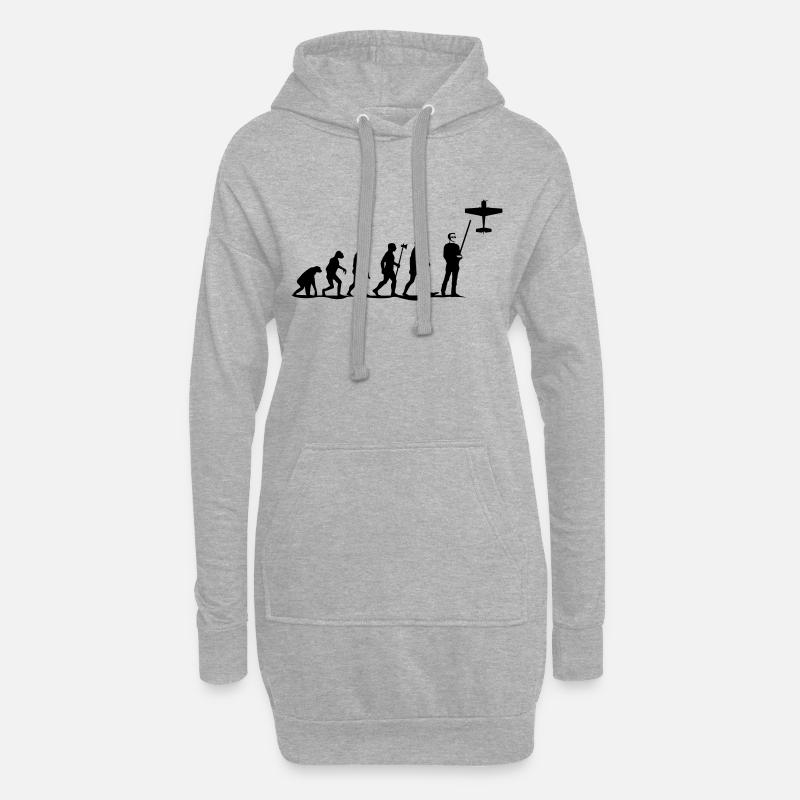 evolution modellfliegen - Hoodie-Kleid - Grau meliert