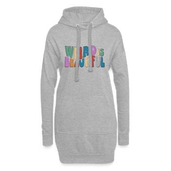 Bizarre est beau! Retro Groovy Wavy Fun - Sweat-shirt à capuche long Femme - gris chiné - Devant