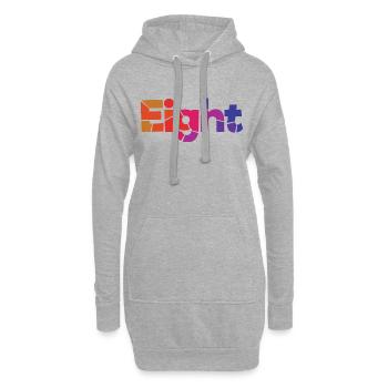Acht-8-jähriger Geburtstag, 8-jähriges Jubiläum - Hoodie-Kleid - Grau meliert - Vorne