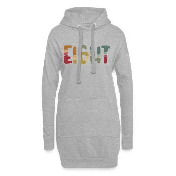 Acht-8-jähriger Geburtstag, 8-jähriges Jubiläum - Hoodie-Kleid - Grau meliert - Vorne