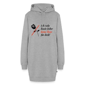 Keine Rose für dich! | Lustiges Bachelor Geschenk - Hoodie-Kleid - Grau meliert - Vorne