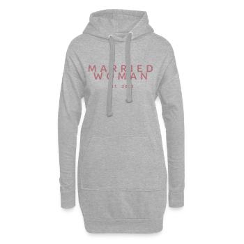 2023 Brautdusche Hochzeitsgeschenk - Hoodie-Kleid - Grau meliert - Vorne