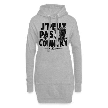 Je Peux Pas J'ai Country Cowboy Western Cadeau - Sweat-shirt à capuche long Femme - gris chiné - Devant